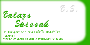 balazs spissak business card